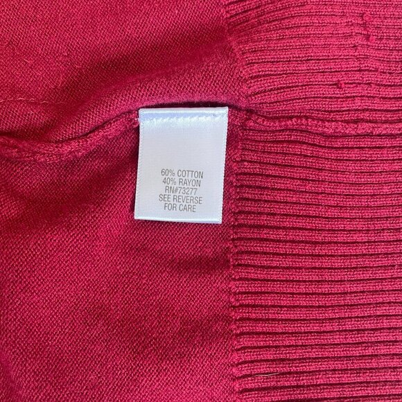 NWOT Apt.9 Red Cowl Neck Sleeveless Sweater with Sequence, Size M EUC - Picture 8 of 9